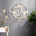 Décoration en bois logo FC Hansa Rostock - bois de peuplier rond Ø55 cm