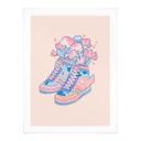 Póster zapatilla pastel con flores Kawaii - Hashimoto