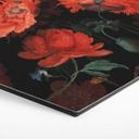 Hexagone - Tableau sur alu-Dibond UN Designs - Fleurs rouges