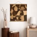 Póster de tela Composición abstracta en cálidos tonos tierra - Al Dafai - Cuadrado