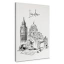 Lienzo Londres - Blanco y negro - Love your City