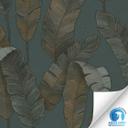 Jungle tapet mørkegrøn bronze - palme struktur Ikke-vævet tapet - tapetsering uden pasta