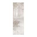 Textielposter Bos bij het meer in mist in beige - Ms Tiff - Panorama