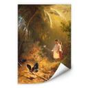 Zelfklevende Poster - Spitzweg - Butterfly Catcher
