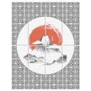 Separador de ambientes, biombo, pantalla de privacidad colgante Paisaje japonés - 8 piezas