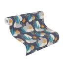 Rasch papier peint intissé, papier peint à motifs Salsa bleu nuit