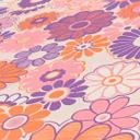 Papel pintado floral violeta naranja - papel pintado floral en estilo retro - papel pintado no tejido vintage