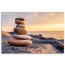 Canvasbillede, Sten zen strand hav
