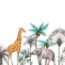 African nursery tapet i hvidgrå - non-woven tapet Designwalls 2 - 2,55 x 3,5 m
