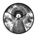 Wanduhr aus Glas - Fernsehturm Berlin - Brown - Ø 30 cm