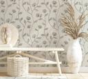 non-woven tapet beige guld blomster til stue soveværelse køkken marburg tapet