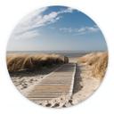 Tableau sur alu-Dibond rond Au bord de la mer Baltique