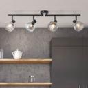 Spotrohr Max, schwarz, 19,5 x 89 cm, Glas Strahler