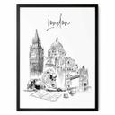 Póster Londres - Blanco y negro - Love your City