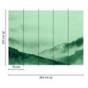 Non-woven tapet GloomyLandscape fugle natur fototapet Designwalls i grøn og sort 
