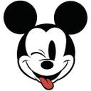 Selvklæbende tapet - Mickey Head Optimism - 125 x 125 cm