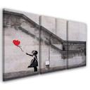 3 stykke lærredstryk, Banksy Balloon Girl