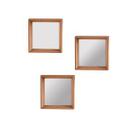 Wandspiegel 3er Set Holz klein - Bangkok - 26x26 cm