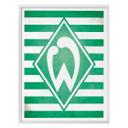 Póster Werder Bremen logo rayas