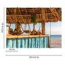 non-woven tapet BeachBar hav fototapet Designwalls i brun og blå  