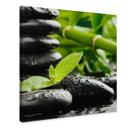 Cuadro Lienzo Piedras Zen Negro - Cuadrado