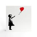 Træbillede til at stå - Banksy - Girl with the red balloon