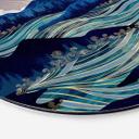 Tableau sur alu-Dibond rond SpaceFrog Designs - Vagues bleues