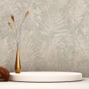 Papel pintado Jungla sin PVC - papel pintado Palmera de A.S. Création Gris Beige Blanco 386384 