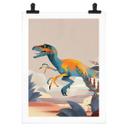 Plakat Velociraptor - Braun