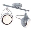 Spotrohr Melissa, grau, 22 x 14 cm, Metall Deckenspots, dimmbar