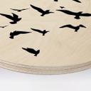 Cuadro de madera de aves migratorias camino del sur - Kubistika - Round