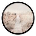 Póster Paisaje de ensueño con pasarela de madera - Imaginativo - Redondo