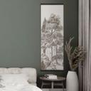 Textielposter bos met boslandschap in beige - Ms Tiff - Panorama