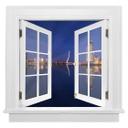 3D Wallsticker med dobbeltvindue Pablo - Rotterdam