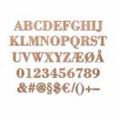 Dekorative træbogstaver - Mahogni - Bodoni