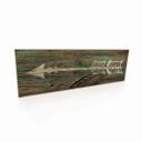 Houten Bordje - Pijl (wit)