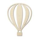 Decoración en madera de álamo - globo aerostático con líneas verticales
