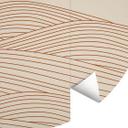 Tapet cirkel Solopgang over den abstrakte ørken - Playell - vliesetapet/selvklæbende non-woven tapet