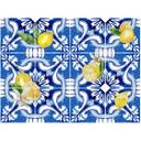 Azulejos Adhesivos Siciliana en azul con limones - lote de 12