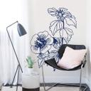 Muursticker Planten Silhouet