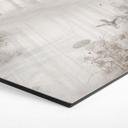 Wanddecoratie bos bij het meer in beige mist - Ms Tiff - Alu-Dibond