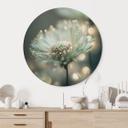 Billede Delikat glitrende blomster - Treechild - rund – print på aluminium (Alu-Dibond)