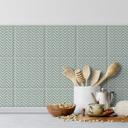 Azulejos Adhesivos Boho - diseño espiga salvia - lote de 12