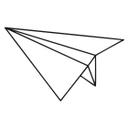 Sticker mural avion en papier