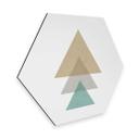 Hexagone - Alu-Dibond Nouveauprints - Triangles aqua