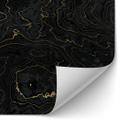 Salpicadero de cocina autoadhesivo Líneas abstractas negro-oro - Amini