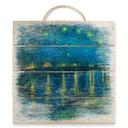 Cuadro de madera van Gogh - Noche estrellada 1888 - 40x41,5 cm