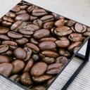 Plateau de table en verre - Arôme de café - Carré