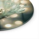 Glasbillede - Delikat glitrende blomster - Treechild - Rund
