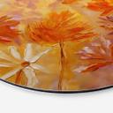 Vægmaleri Golden Blossom Rush - Pomata - rund – print på aluminium (Alu-Dibond)